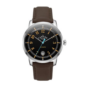 No.29 Type II Automatic Steel and Black on Brown Italian Leather