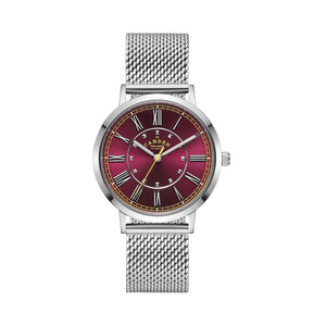 No.27 Steel and Oxblood on Mesh