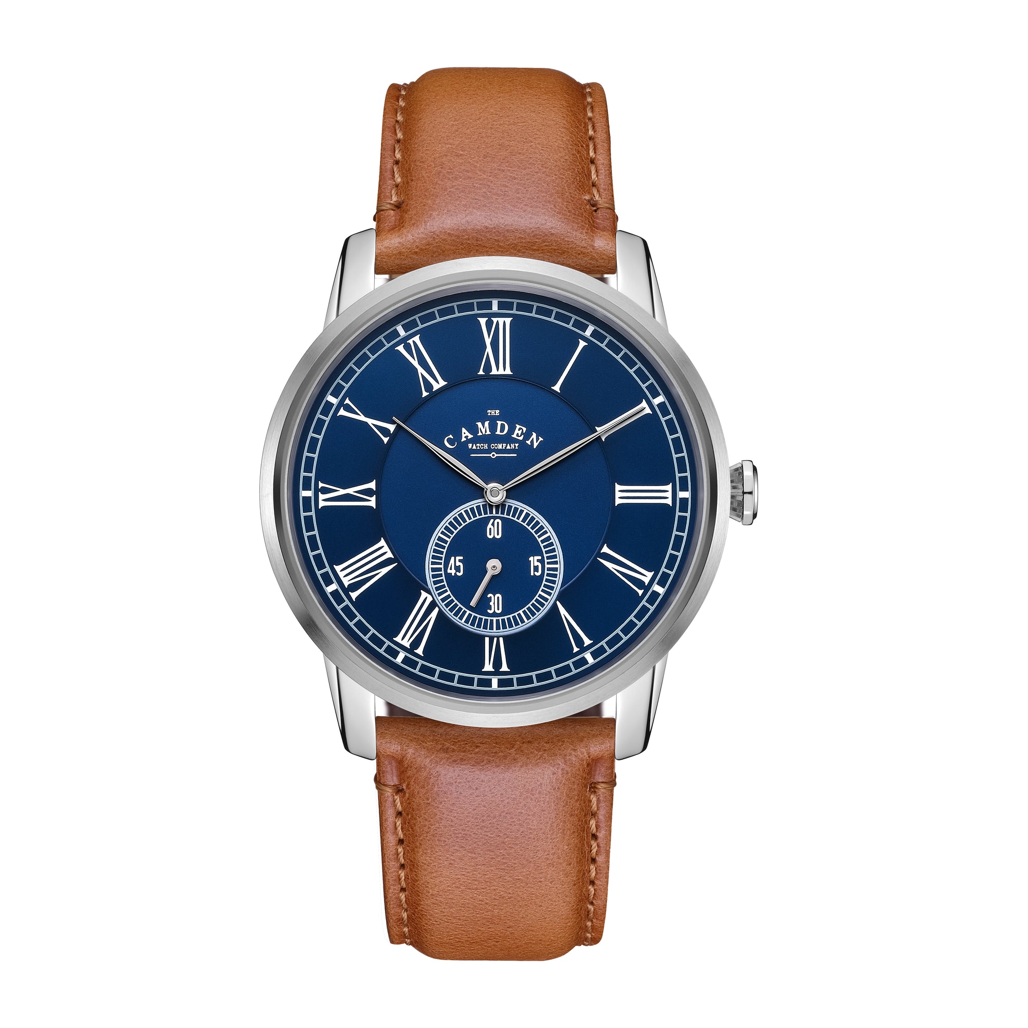 No.29 Steel and Navy on Tan Leather