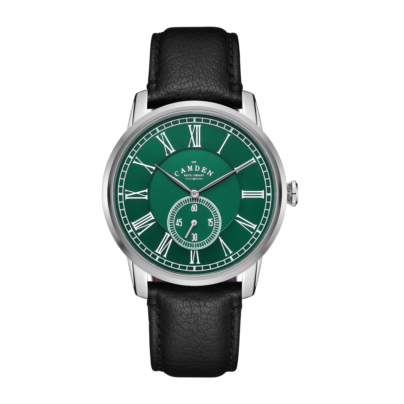 No.29 Steel and Green on Black Leather