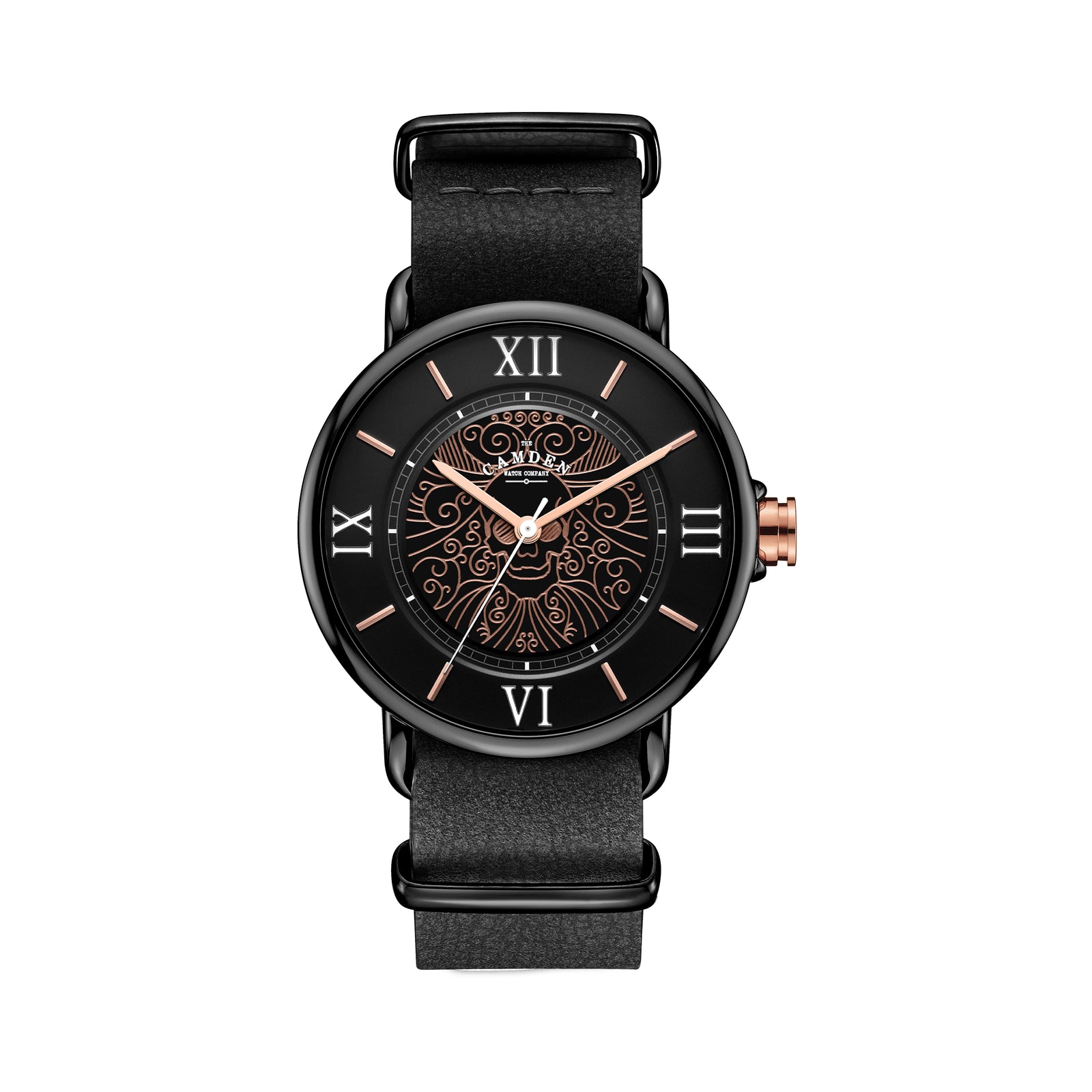 No.88 Memento Mori on Black Leather