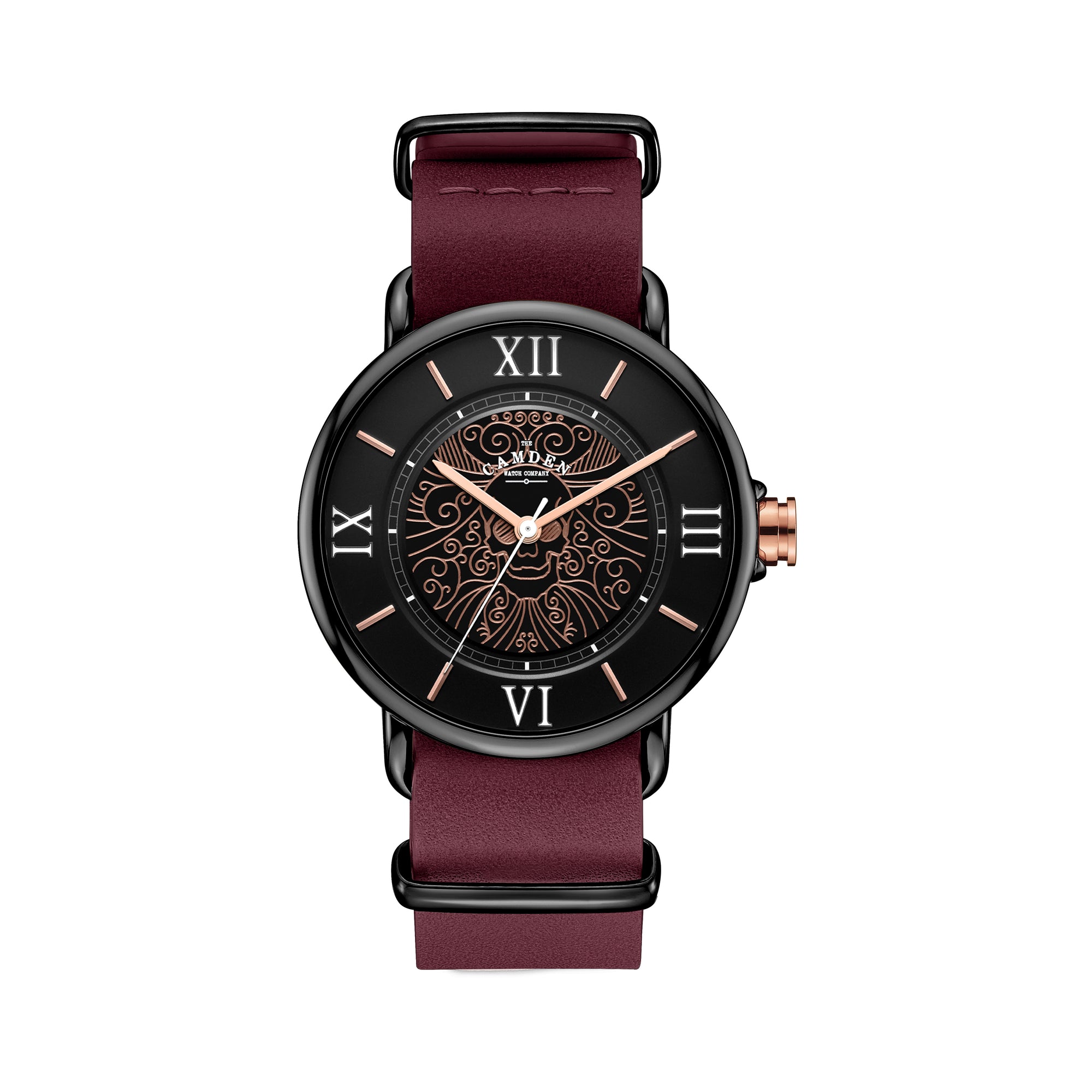 No.88 Memento Mori on Oxblood Leather