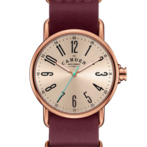 SMALL No.88 Rose Gold on Oxblood Leather