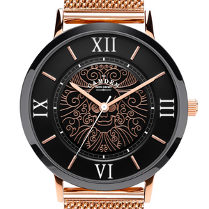 No.27 Memento Mori Black and Rose Gold on on Rose Gold Mesh