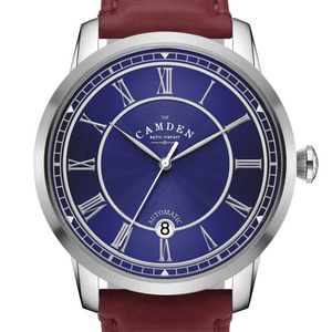 No.29 Automatic Steel and Navy on Oxblood Italian Leather