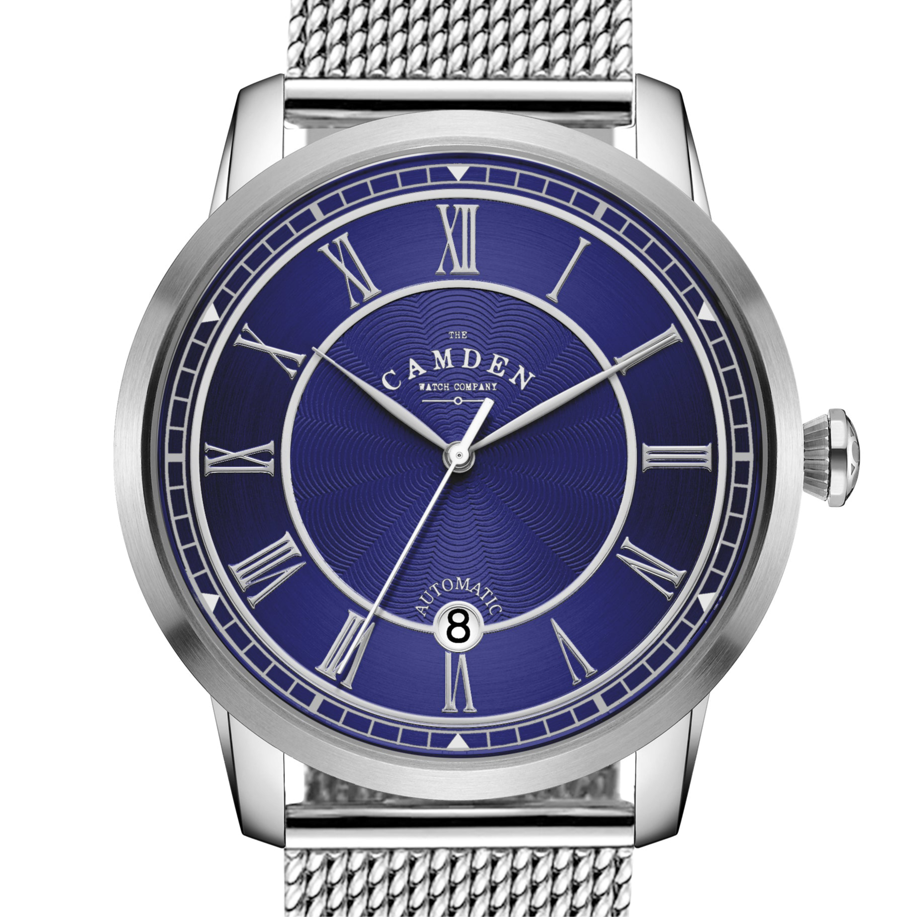 No.29 Automatic Steel and Navy on Mesh Band