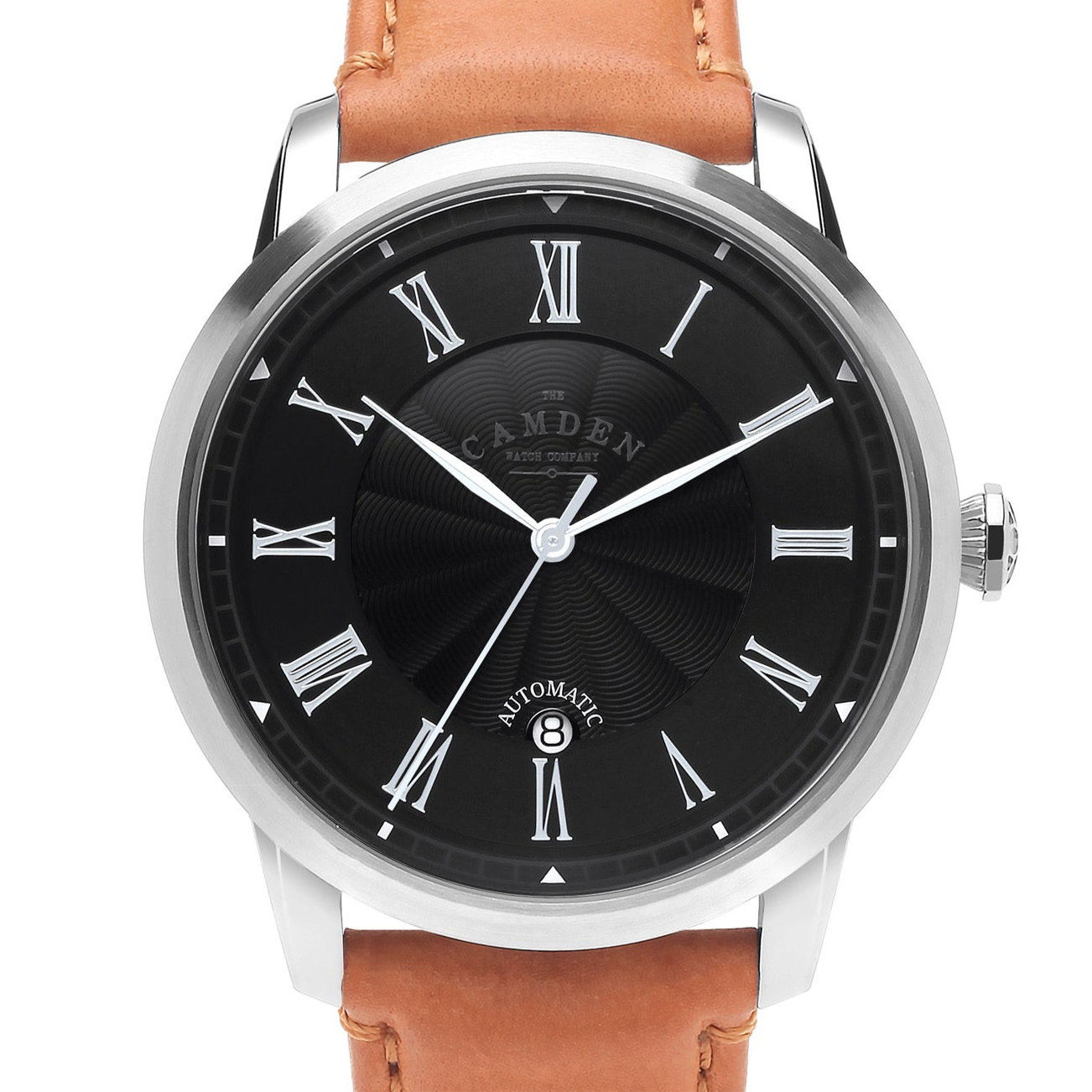 No.29 Automatic Steel and Black on Tan Italian Leather