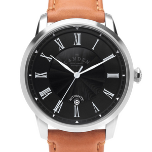 No.29 Automatic Steel and Black on Tan Italian Leather