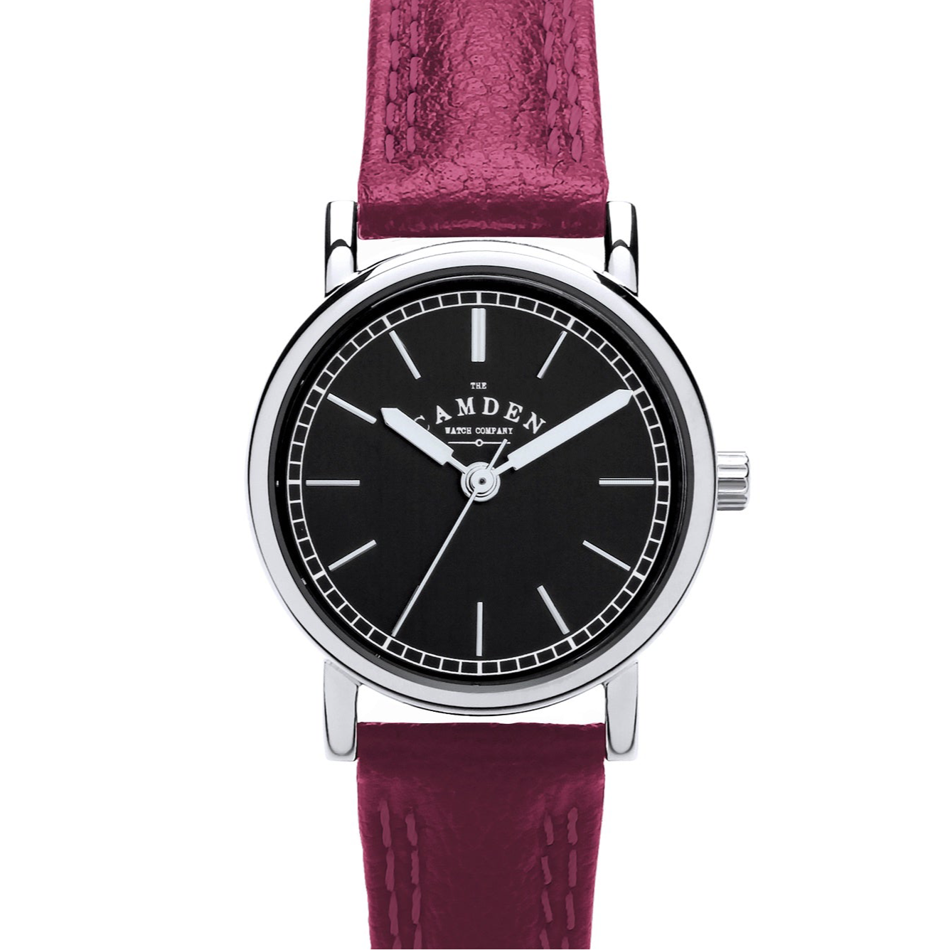 No.24 Steel and Black on Oxblood Leather