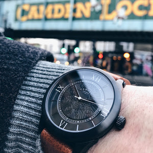 No.253 Memento Mori Black on Tan Leather