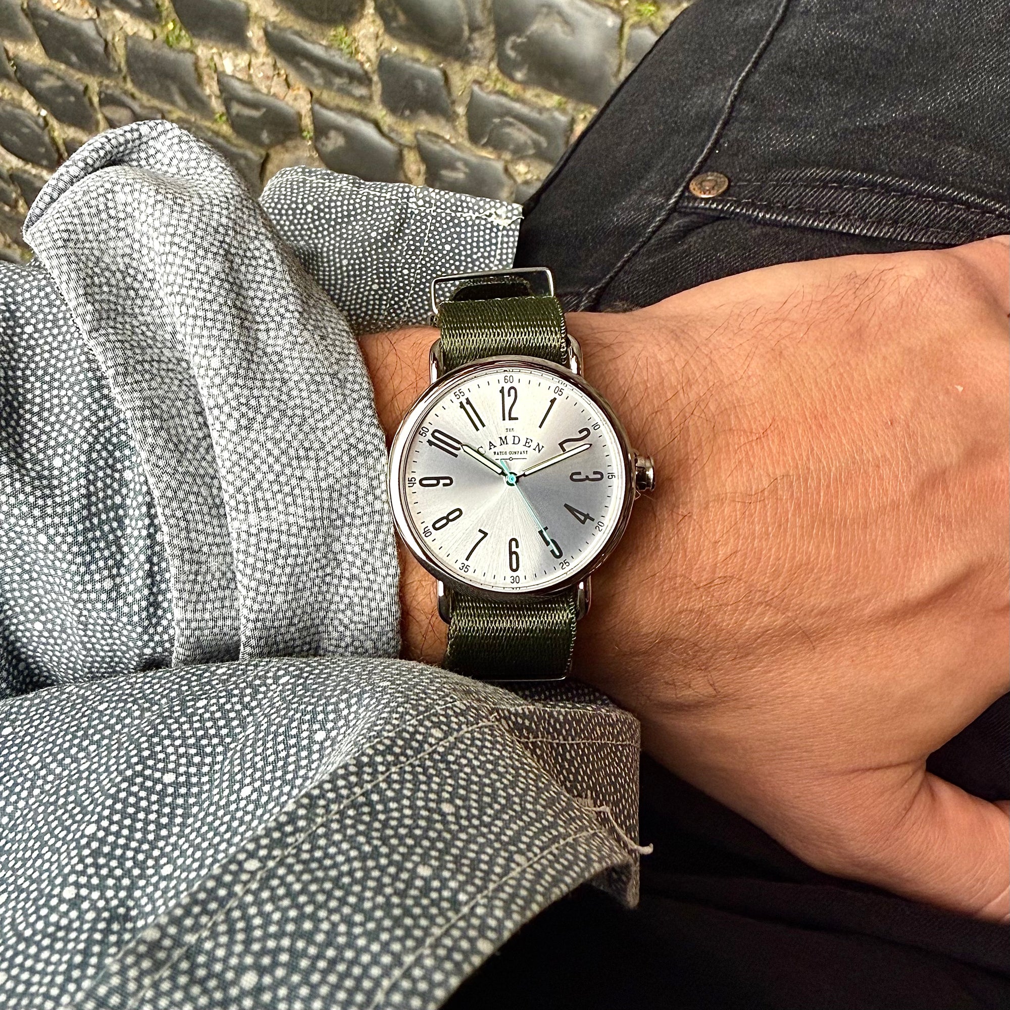 No.88 Steel on Green Nylon