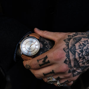 No.29 Automatic Steel and Rose Gold on Tan Italian Leather