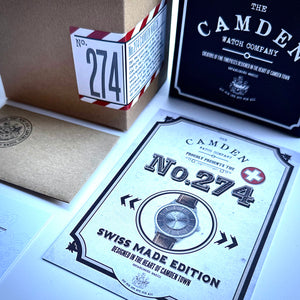 No.274 Swiss Made Quartz Rose Gold and Green on Tan Italian Leather