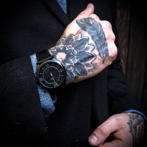 No.253 Memento Mori Black on Black Leather