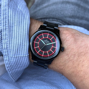 No.253 Black and Red on Metal Bracelet