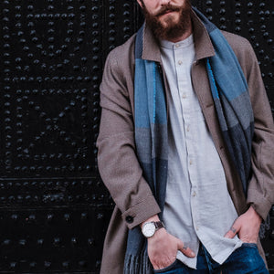 No.29 Steel and Blue Mini Second on Brown Leather