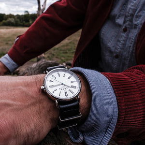 No.88 Steel on Black Leather