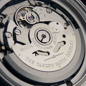 No.29 Automatic Steel and Black on Black Italian Leather