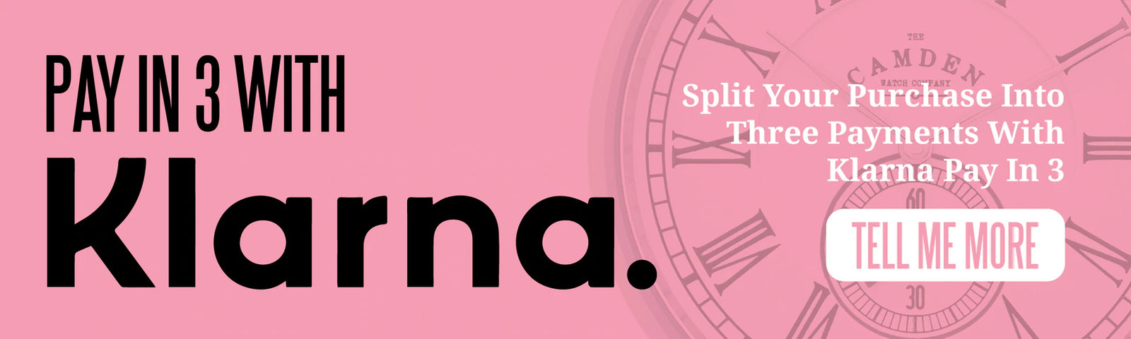 Klarna available at The Camden Watch Company