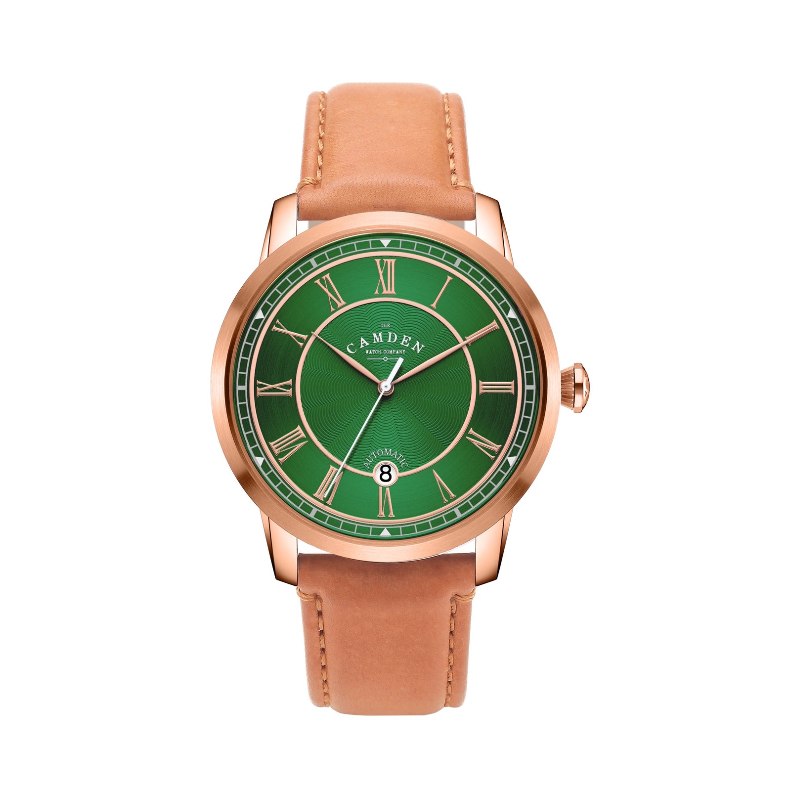 No.29 Automatic Rose Gold and Green on Tan Italian Leather