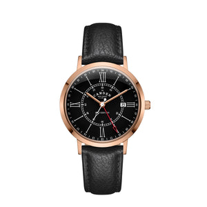 No.27 GMT Rose Gold and Black on Black Leather