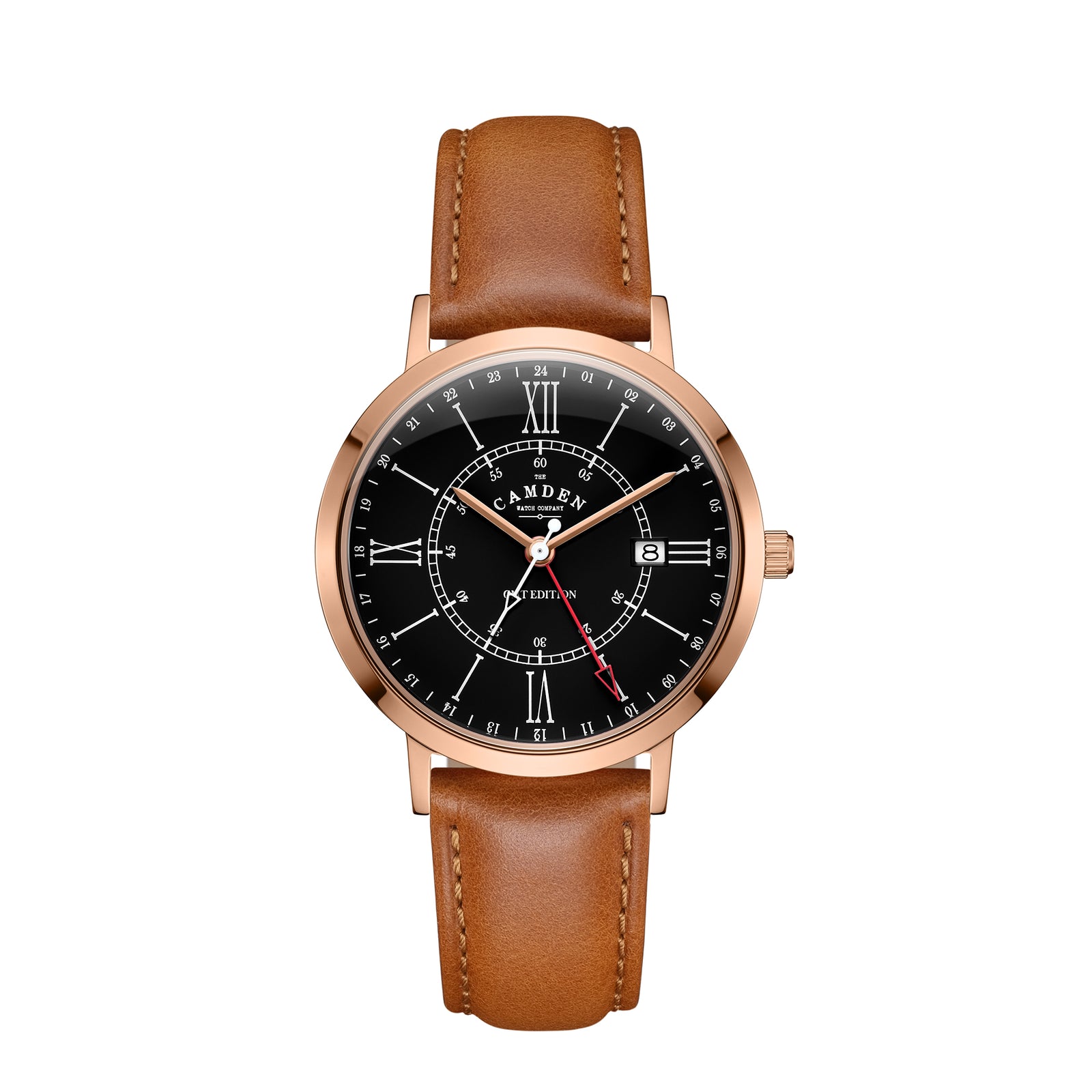 No.27 GMT Rose Gold and Black on Tan Leather