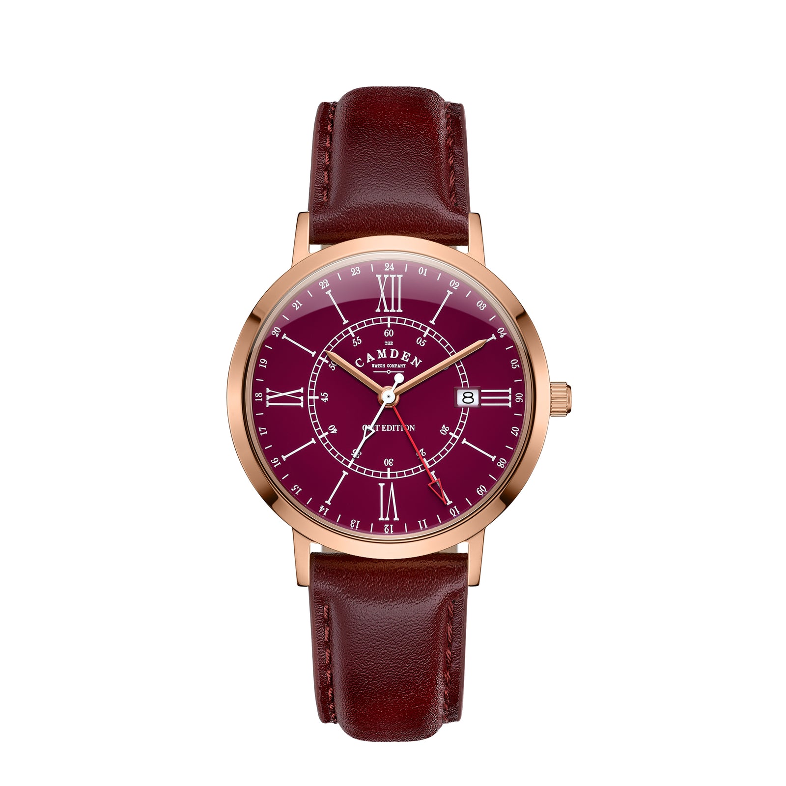 No.27 GMT Rose Gold and Oxblood on Oxblood Leather