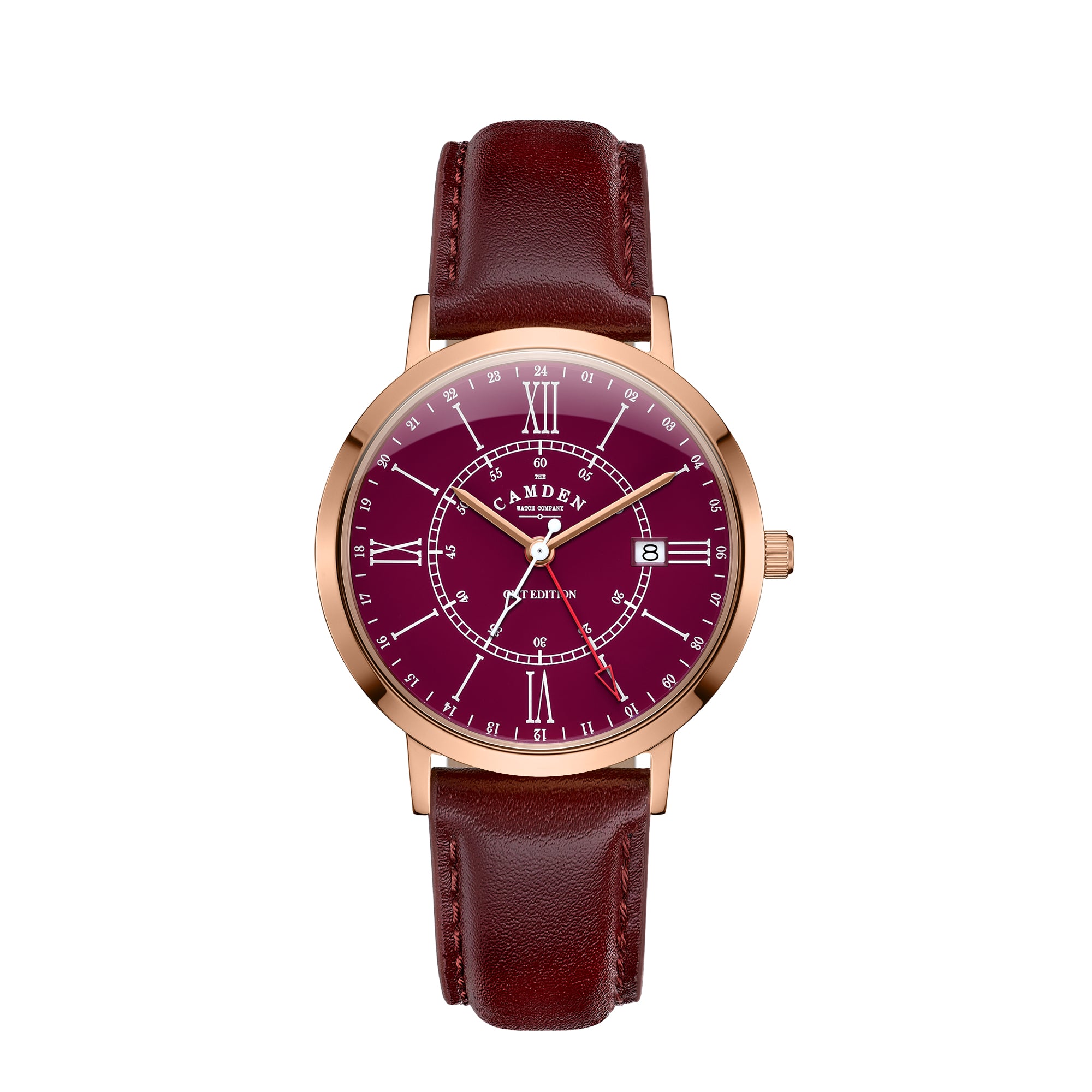 No.27 GMT Rose Gold and Oxblood on Oxblood Leather