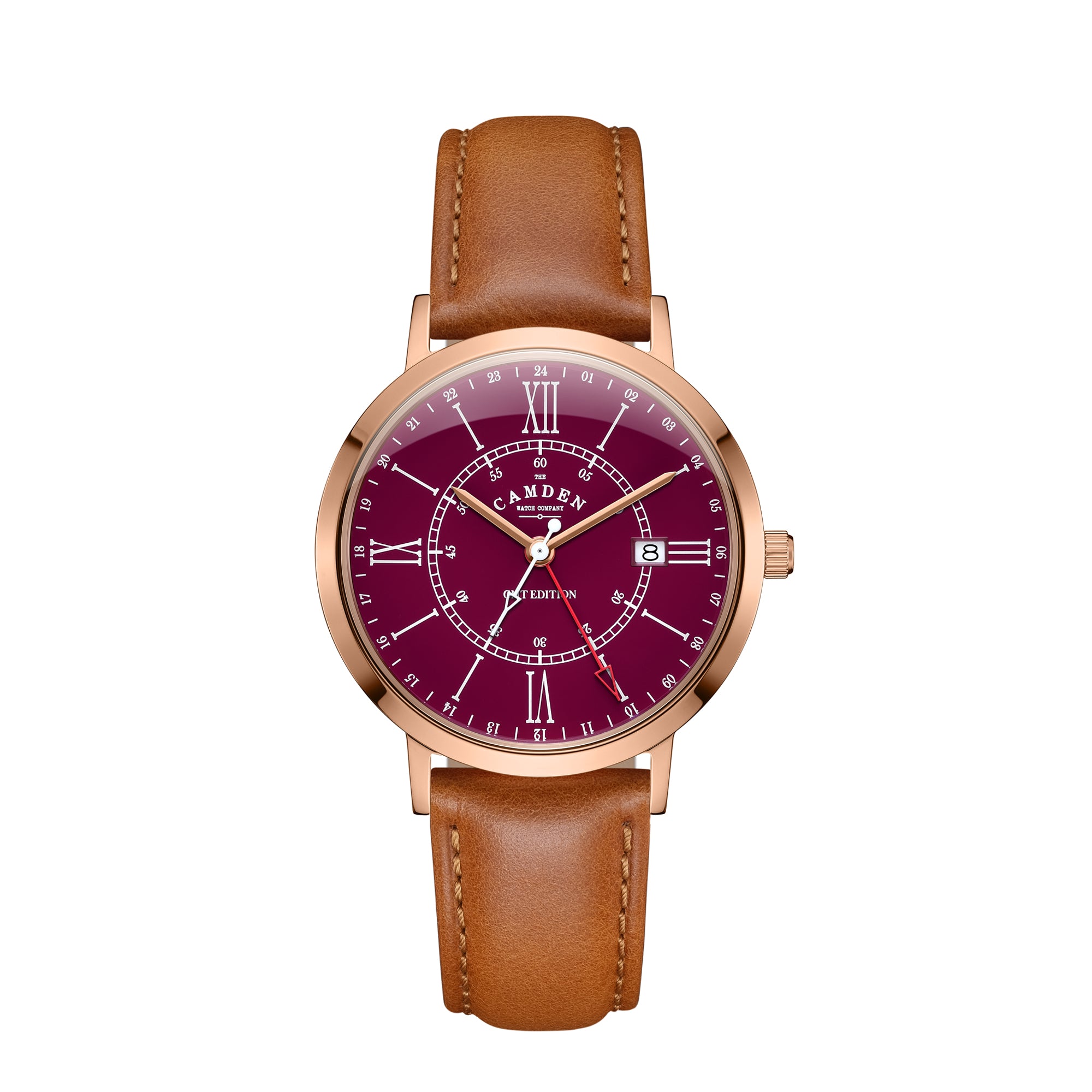 No.27 GMT Rose Gold and Oxblood on Tan Leather