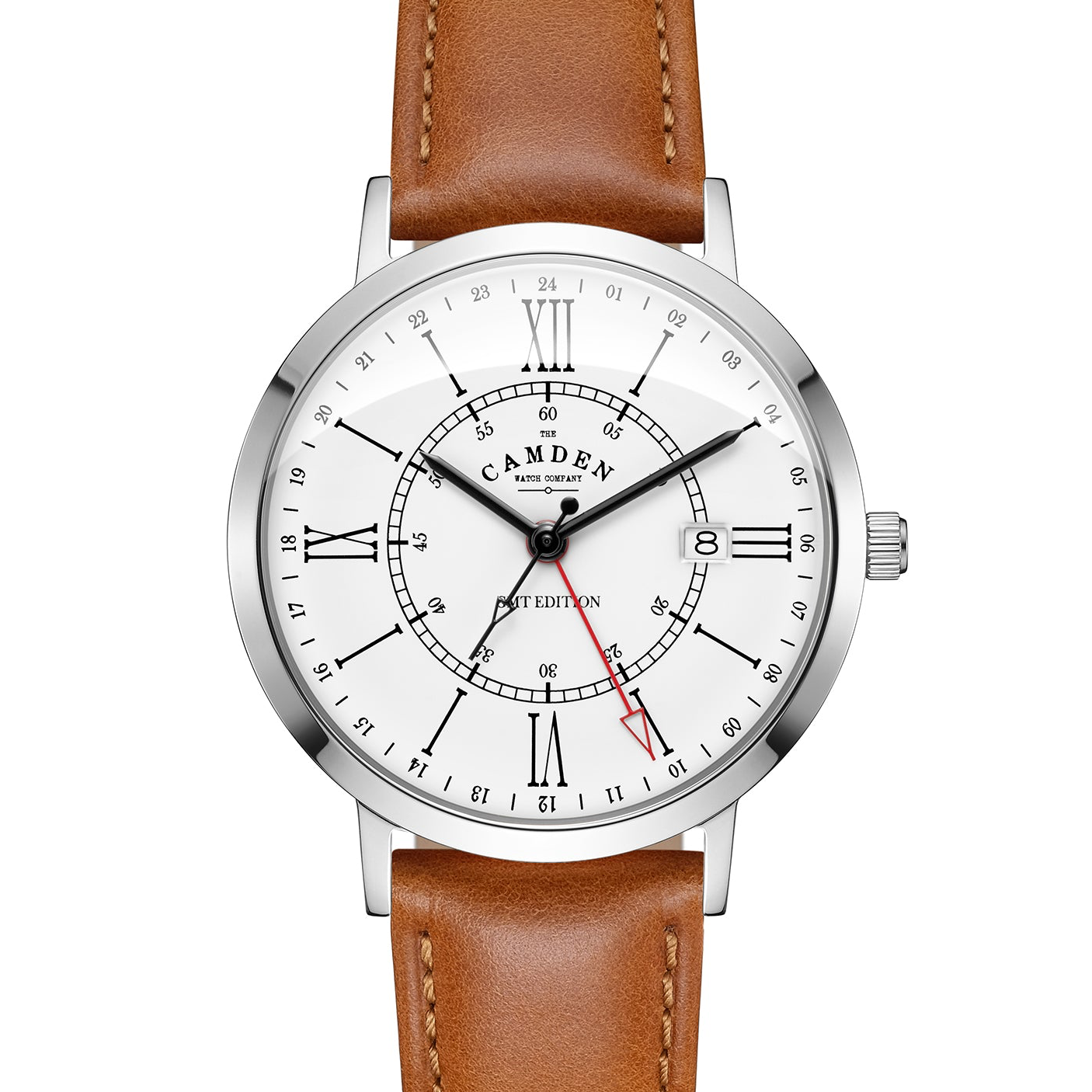 No.27 GMT Steel and White on Tan Leather