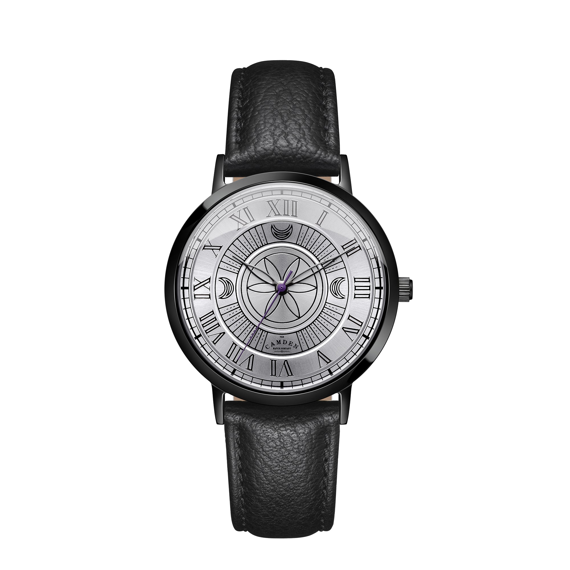 No.27 Witchcraft Black and Silver on a Black Leather Strap