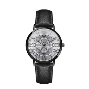 No.27 Witchcraft Black and Silver on a Black Leather Strap