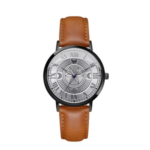 No.27 Witchcraft Black and Silver on a Tan Leather Strap