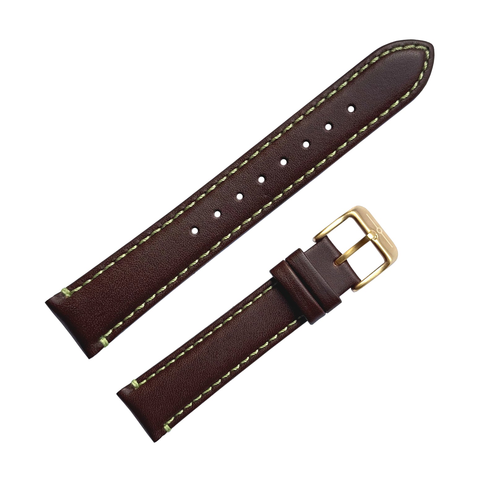 No.274 Italian Leather Brown, Green and Gold Strap