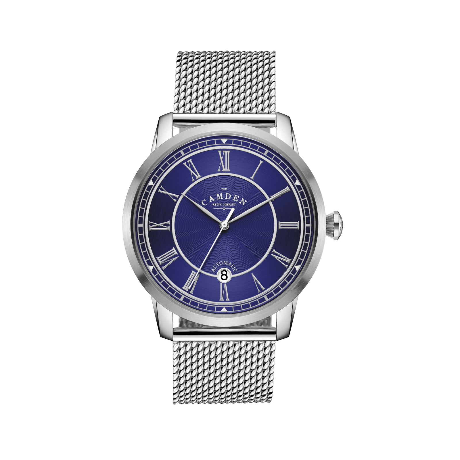 No.29 Automatic Steel and Navy on Mesh Band