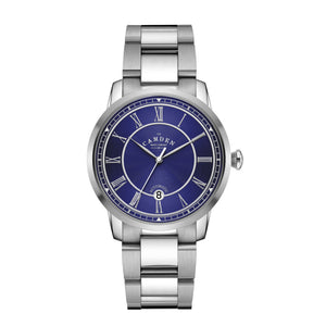 No.29 Automatic Steel and Navy on Metal Bracelet