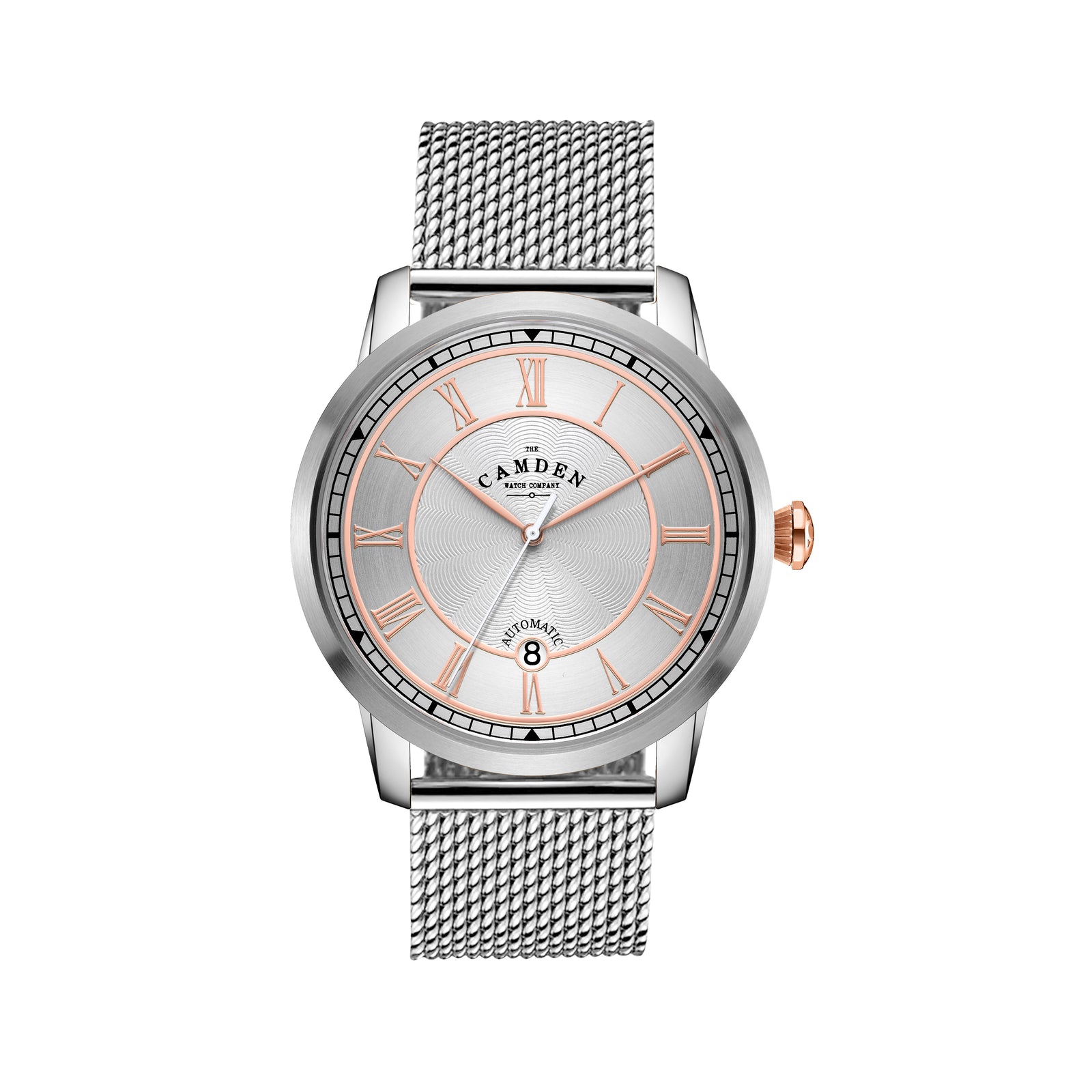 No.29 Automatic Steel and Rose Gold on Mesh Band