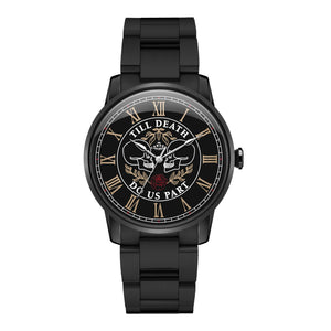 No.29 Till Death on a Black Metal Bracelet