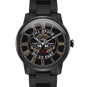 No.29 Till Death on a Black Metal Bracelet