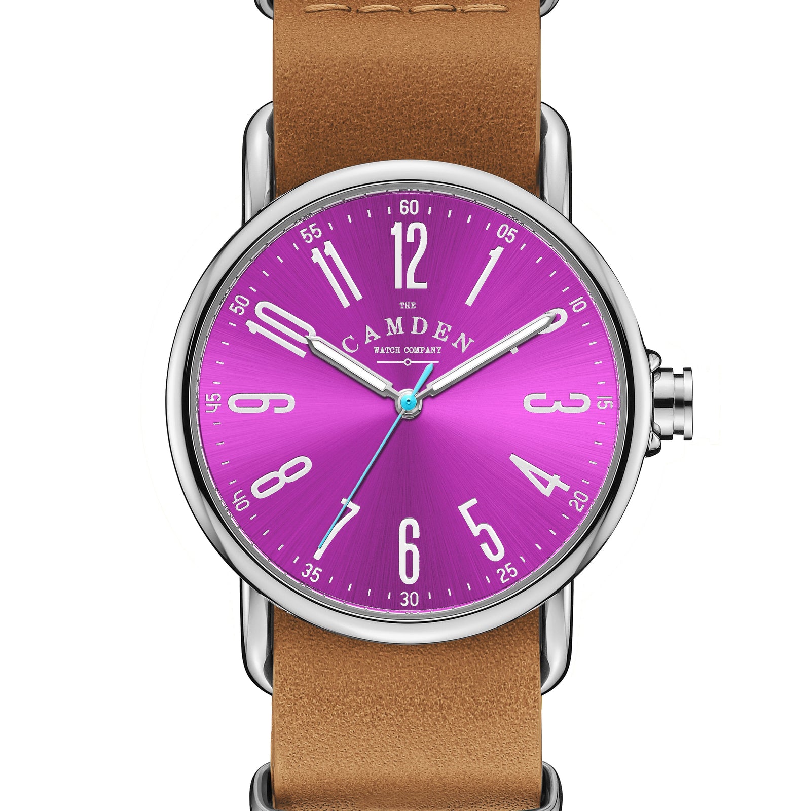 SMALL No.88 Steel and Pink on Tan Leather