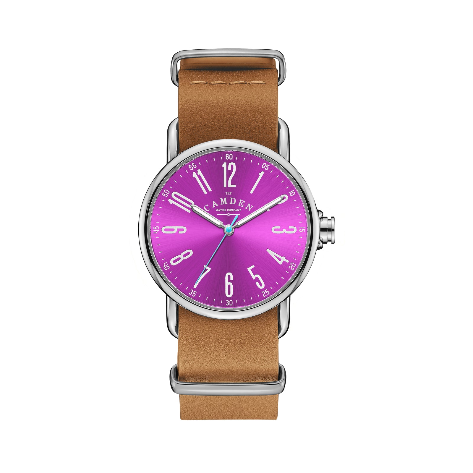 SMALL No.88 Steel and Pink on Tan Leather