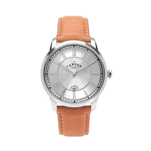 No.29 Automatic Steel Case and Tan Leather Watch