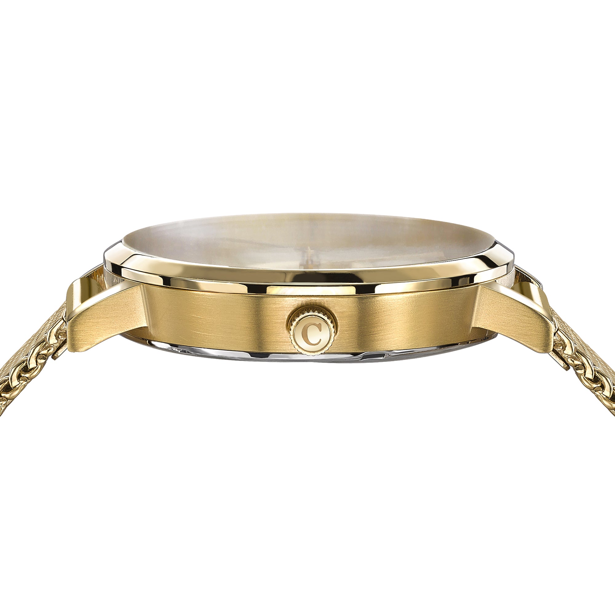 GOLD No.27 WATCH WITH GOLD DIAL AND MESH BRACELET