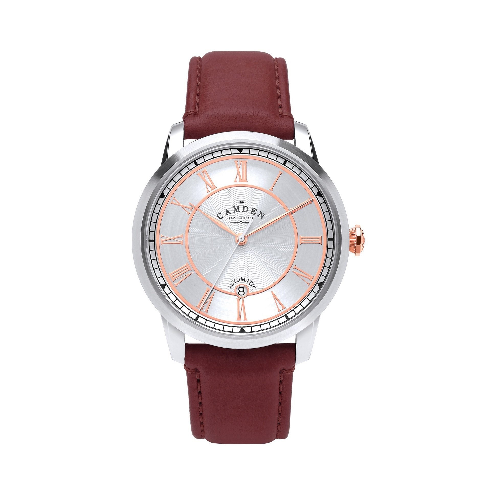 No.29 Automatic Steel Case with Rose Gold and Oxblood Leather Watch