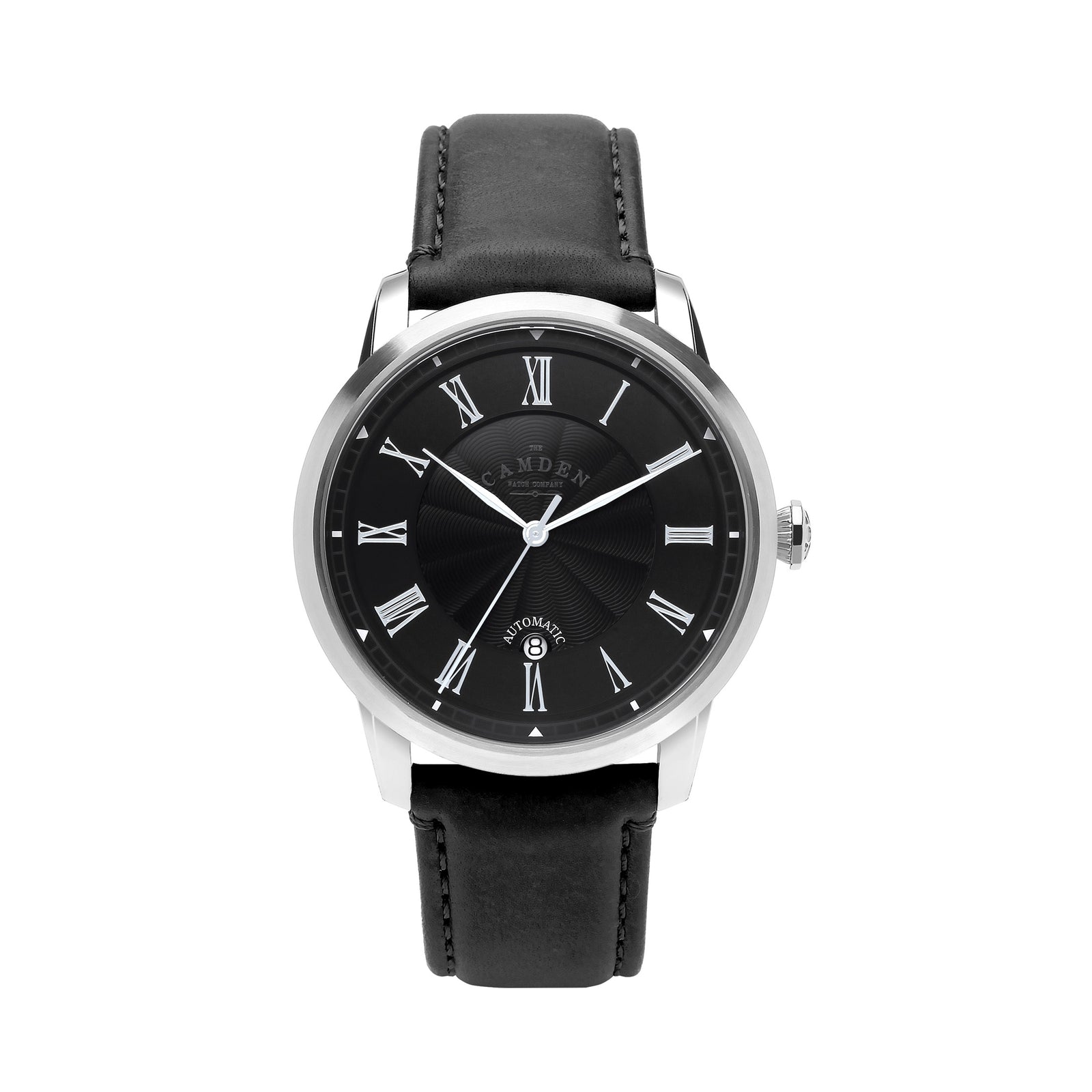 No.29 Automatic Steel and Black on Black Italian Leather