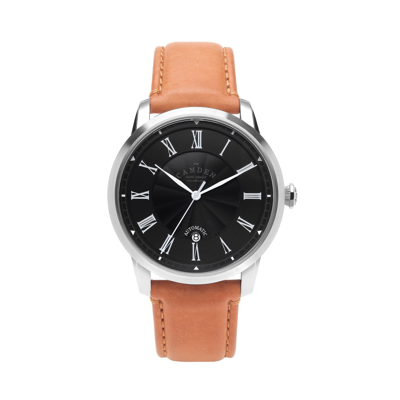 No.29 Automatic Steel and Black on Tan Italian Leather