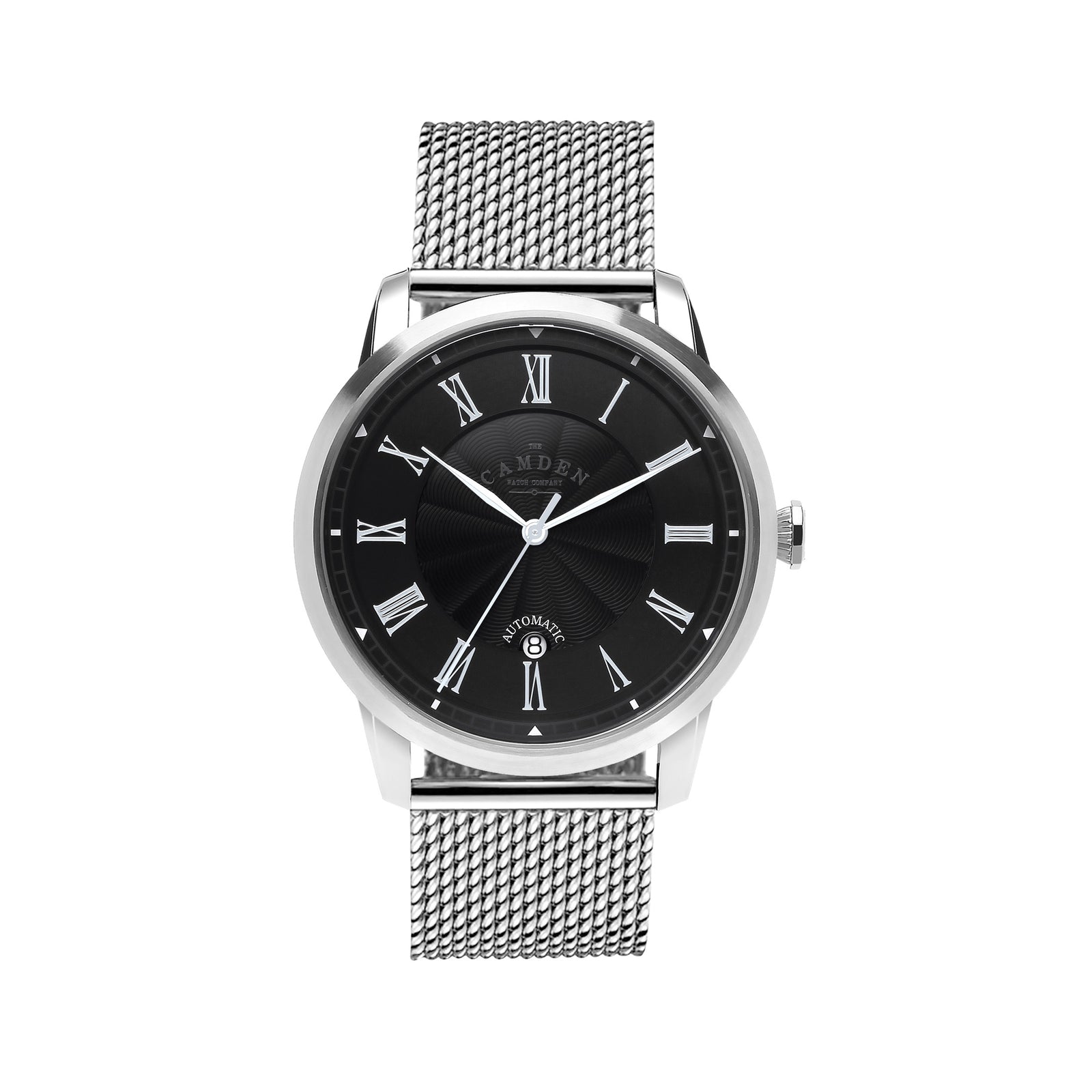 No.29 Automatic Steel and Black on Mesh Band