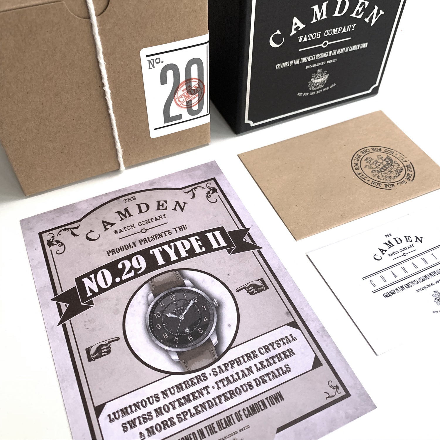 No.29 Type II Steel on Black Italian Leather