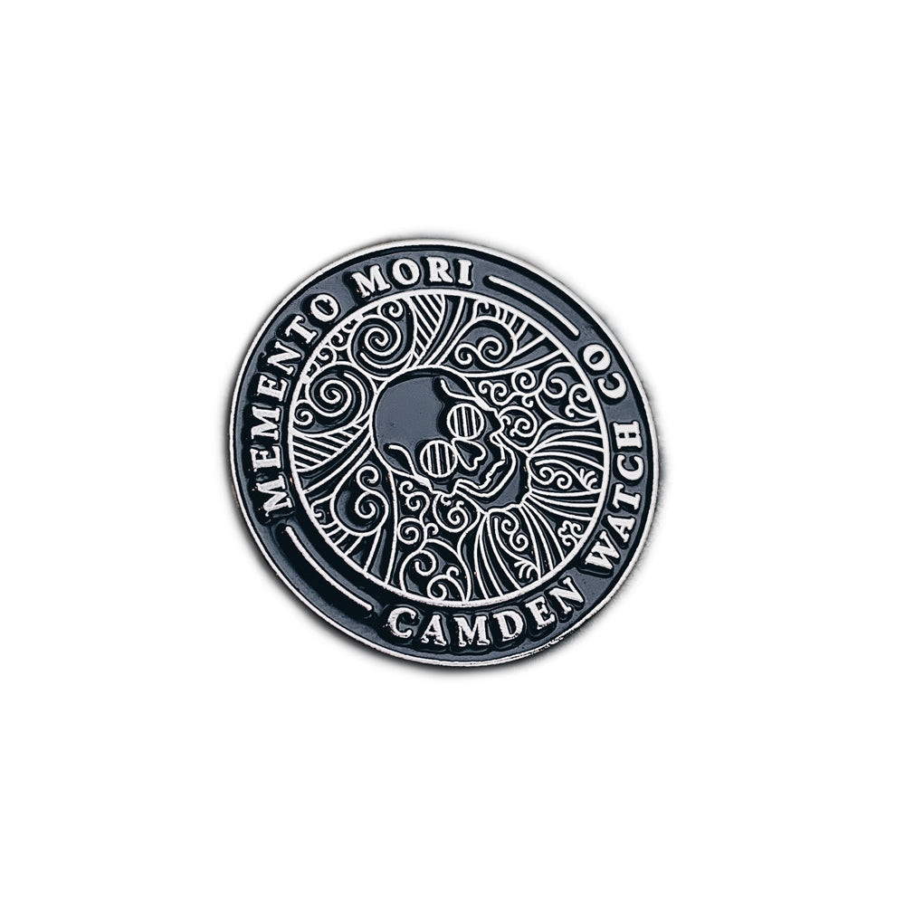 Memento Mori Enamel Badge