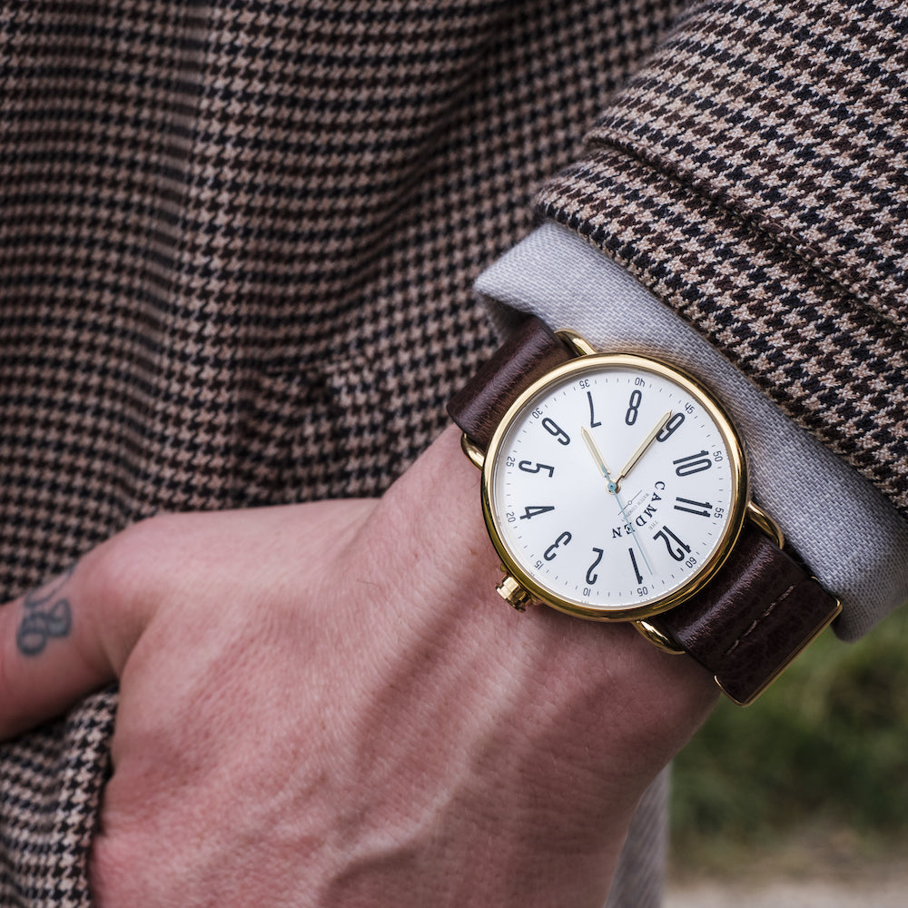 No.88 Unisex Gold And Brown Leather British Watch
